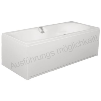 Rechteckwanne Tulu 170x75x42,5 cm mit Griffe Chrom und...